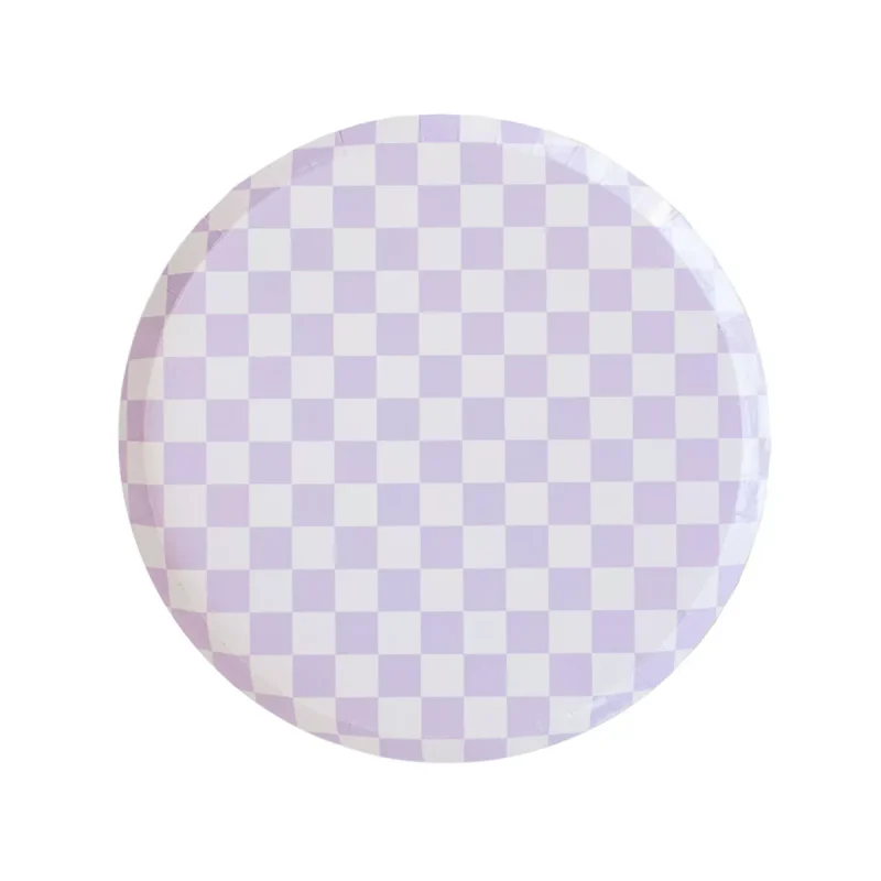 Purple Posse Dessert Plates - Pack of 8 Paper Plates