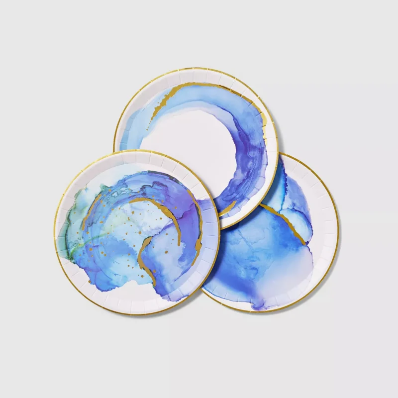 Ocean Watercolor Large Plates (10 per pack)