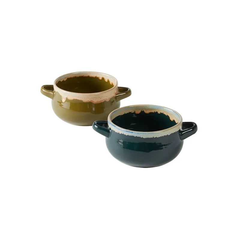 The Lakeside Collection Sets of 2 Soup Bowls - Blue/Green